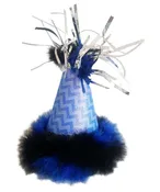 Dog Party Hat (Blue & Black)