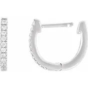 Accented U-Hoop Earrings