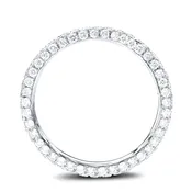 3 Row Micro Pave Diamond Eternity Band 2.2mm