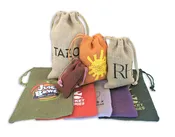 Colored Jute/ Burlap Drawstring Bag 5x7"