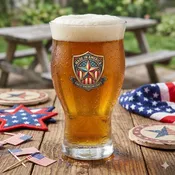 Cresting Wave- Bulk Custom Full Color Printed 16.75oz Large Craft Beer Glass Made in the USA