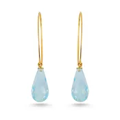 18K Gold Aquamarine Earrings