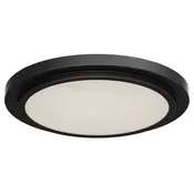 12-Inch Alabaster LED Flush Mount Ceiling Light | Black Finish | Integrated LED | Modern Decorative Ceiling Fixture