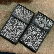 CUEVAS TRADITION | CELL PHONE CASE | BLACK | SILVER EMBROIDERY
