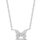 14KW DIAMOND BUTTERFLY NECKLACE