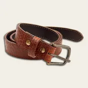 Handmade Leather Belt | American Shrunken Bison | Cognac