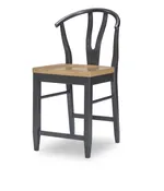 1561 Franklin DR Wishbone Back Counter Height Chair Black