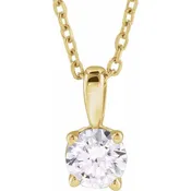 14K Gold Lab-Grown Diamond Necklace - Options Available