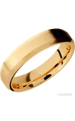 5 mm wide Beveled 14K Yellow Gold band.