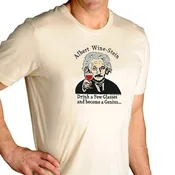 Albert Wine-Stein Traditional Crew Neck Screen print T-Shirt