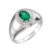 Bezel-Set Halo-Style Ring