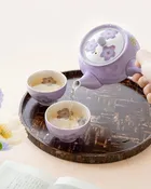 Arita ware Purple Sakura Teapot set(Wooden Box)