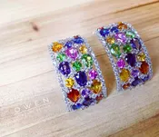 CUSTOM EARRINGS WITH VARIOUS TYPES OF GEMSTONES — Owen Jewelry Design