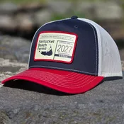 2027 Beach Permit Trucker Tricolor Hat