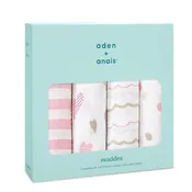 Aden and Anais 4-pack Classic Swaddles - Heart Breaker