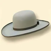 Ladies Silver Felt Hat