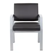 Aria Antimicrobial Reception Chair | Brushed Nickel