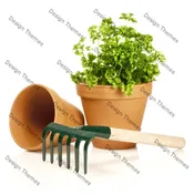 6 Teeth Rake with Gardening Pots