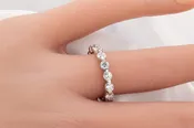 14k 1.10 CTW Floating Diamond Wedding Band