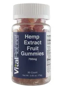 30 COUNT / 750 MG / THC FREE GUMMIES /ASSORTED FLAVOR