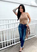 Cuffed Dark Denim