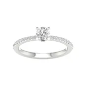 0.62 CTW Straight Shank Diamond Engagement Ring
