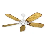 52" Bamboo Ceiling Fan by Gulf-Coast - CA275 - White DC Motor - Outdoor / Indoor Approved