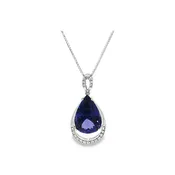 Platinum Tanzanite & Diamond Necklace
