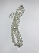 10 mm Triple Stranded White Majorca Pearl Bracelet