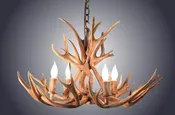 4 Light Mule Deer Antler Chandelier
