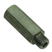 10mm X 1.0 Long Hex Tube Nut For 3/16" Tubing, Stainless Steel