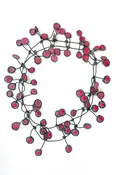 Annemieke Broenink Dubbel Dot Necklace Bright Pink