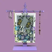 Hand-Painted Earring Holder — Butterflies Design | Classic Series