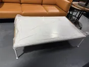 DWR Design Within Reach Knoll Richard Schultz Large Porcelain Outdoor Coffee Table White NEW — WANNASOFA