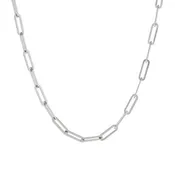 Sterling Silver Paper Clip Necklace