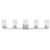 Maxim Five Light Bath Vanity in Satin Nickel from the Pinn collection - 12405CLSN