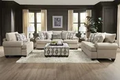 Albany Howdy Bamboo Beige Fabric Chair + 1/2