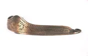 ALM-100-TAG-R Cowboy Boot Tips - Antique Gold Plated Round Toe