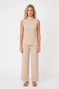 000- Atu Crinkle Pant- Taupe