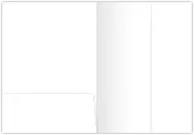 White Recycled Smooth 80lb 8 3/4 x 12 Two Pocket Folders with 3 1/2 Inch Horizontal Pocket and 3 1/2 Inch Vertical Pocket