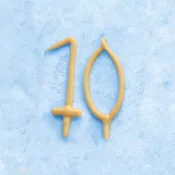 10th Birthday Beeswax Number Candle Set