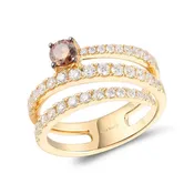 14K Honey Gold & Chocolate Diamond® Ring