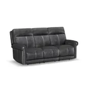 Alexander Leather Reclining Sofa w/Console