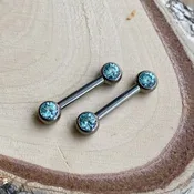 Frosty Mint CZ Bezel, Nipple Collection — CowPok