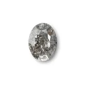 0.96ct | Salt & Pepper Oval Shape Rose Cut Diamond