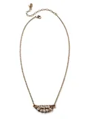Amira Pearl Ribbon Necklace With Rhinestones