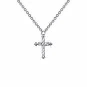 0.07 CTW Small Cross Necklace