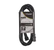 Accu-Cable 16 Gauge IEC Male to IEC Female AC Extension Cord - Black