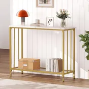 2-stöckiger Retro-Konsolentisch mit MDF-Ablage - 41.3