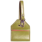Leather Luggage Tag - Olive